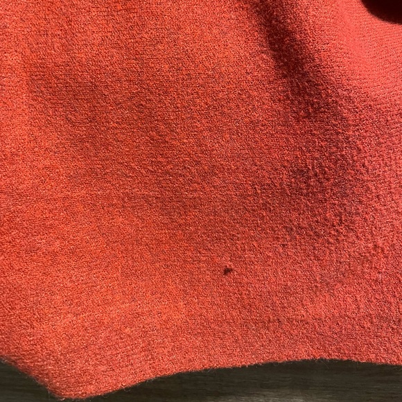 Fall hued pumpkin rust orange heathered mock neck slouchy loose fit sweater s/m - Picture 2 of 7